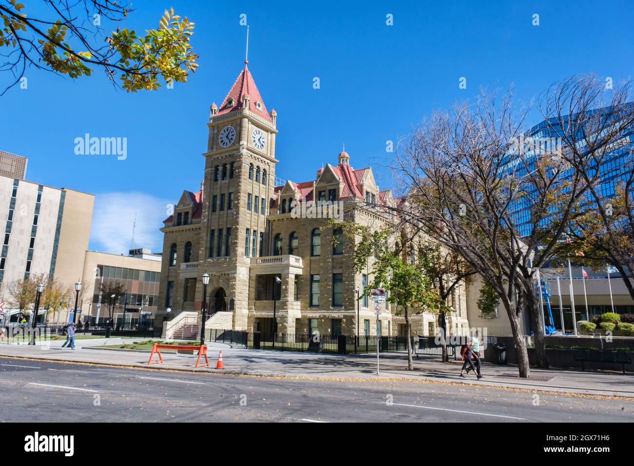 Calgary, Alberta, Canada - 27 September 2021:  Calgary City Hall on Macleod Trail Stock Photo