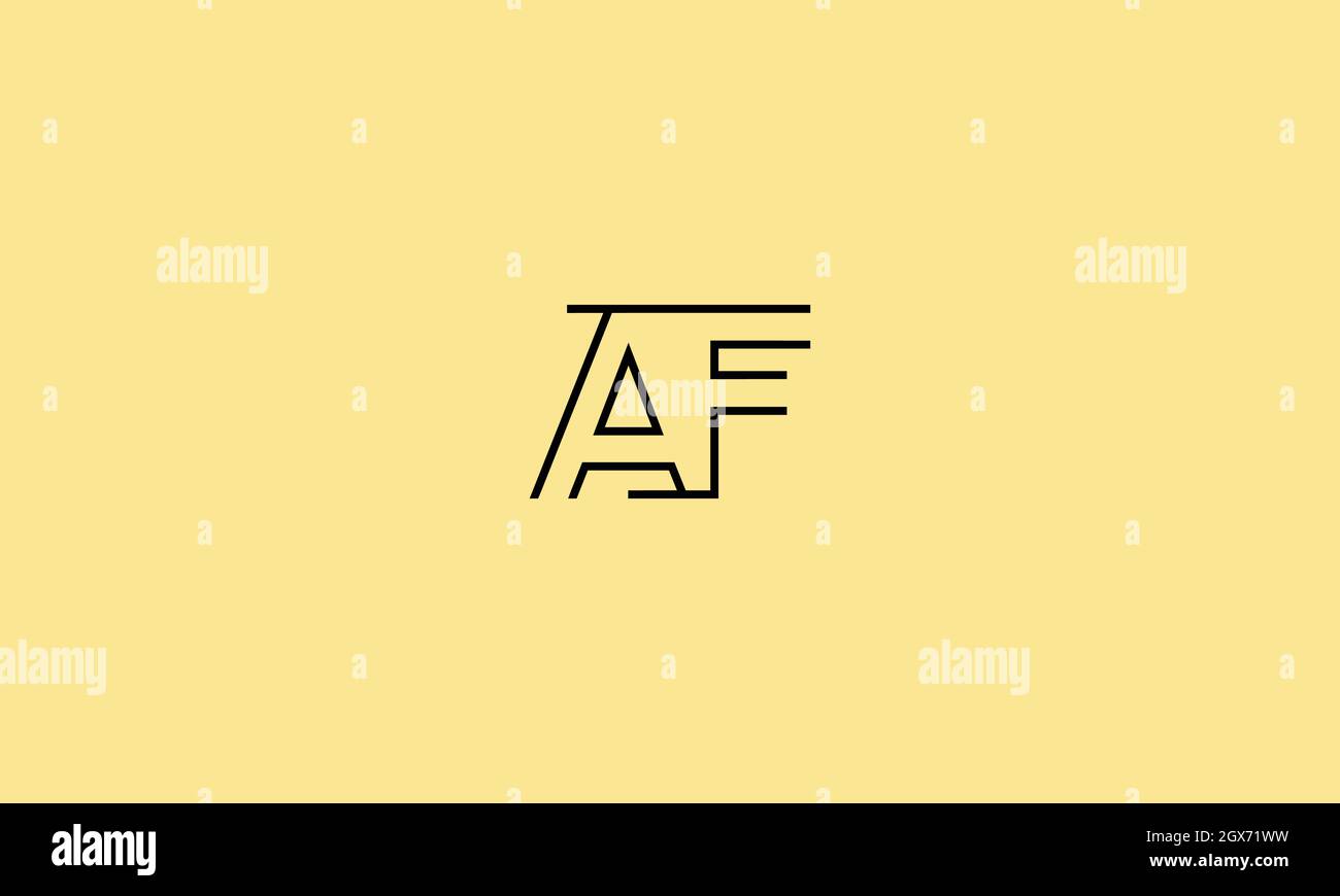 LETTERS A F LOGO DESIGN WITH NEGATIVE SPACE EFFECT FOR ILLUSTRATION ...