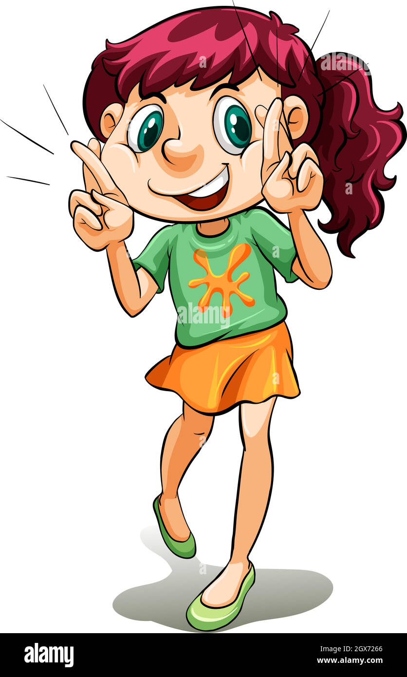 A cute little girl Stock Vector Image & Art - Alamy