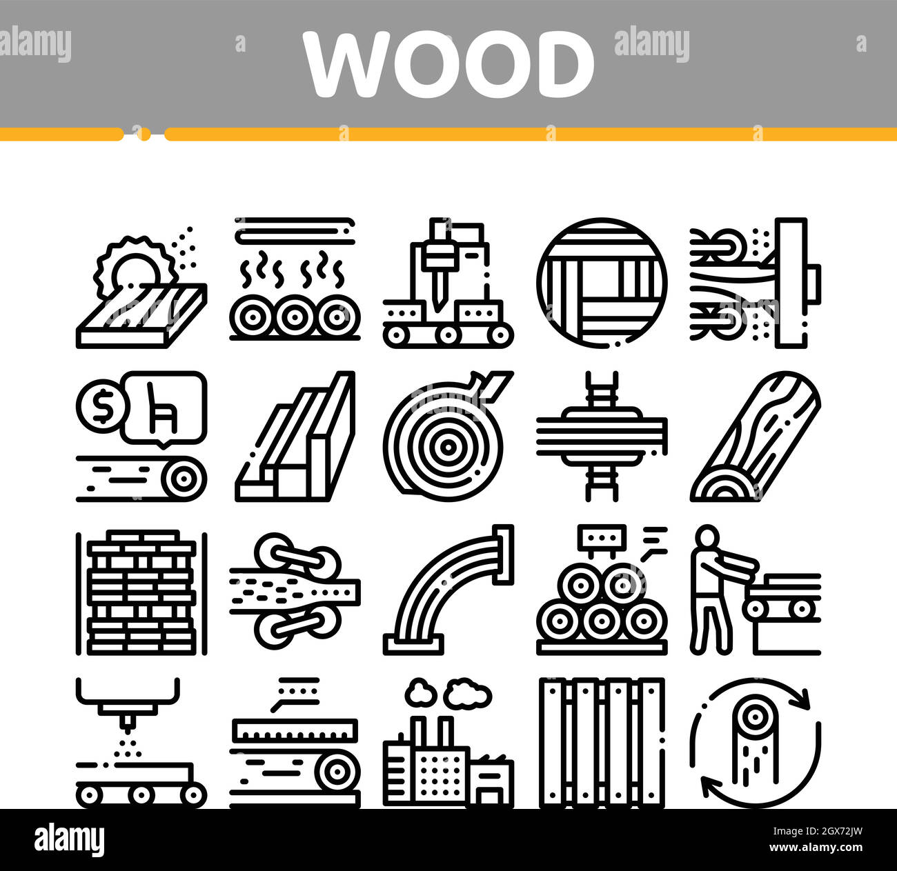 Wood industry logo Stock Vector Images Alamy