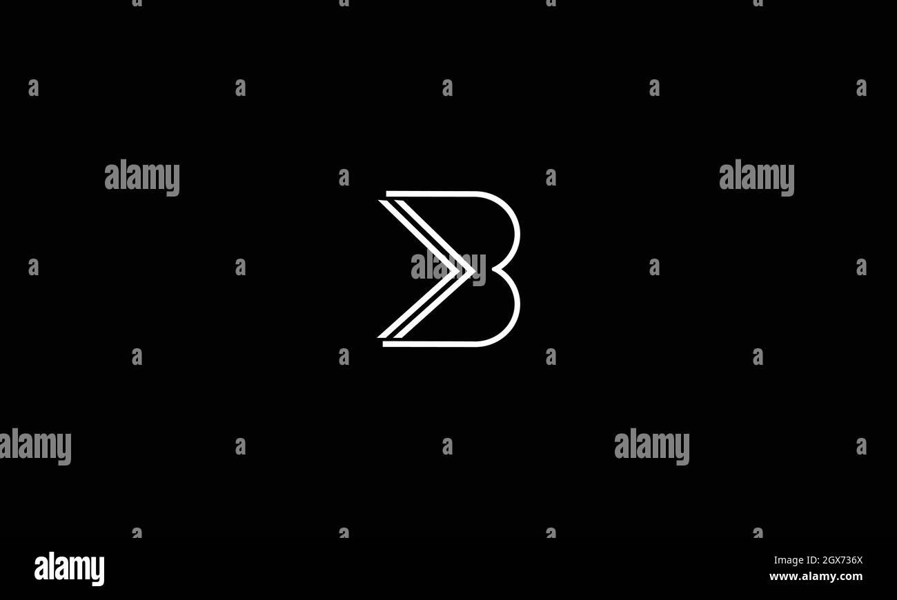 LETTER B LOGO DESIGN WITH NEGATIVE SPACE EFFECT FOR ILLUSTRATION USE ...