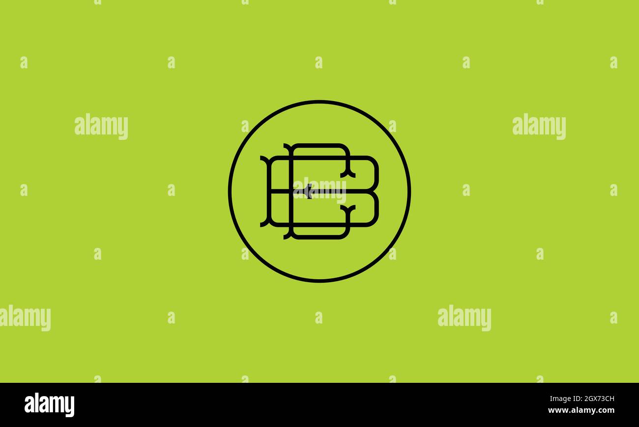 LETTERS B E LOGO DESIGN WITH NEGATIVE SPACE EFFECT FOR ILLUSTRATION USE Stock Vector