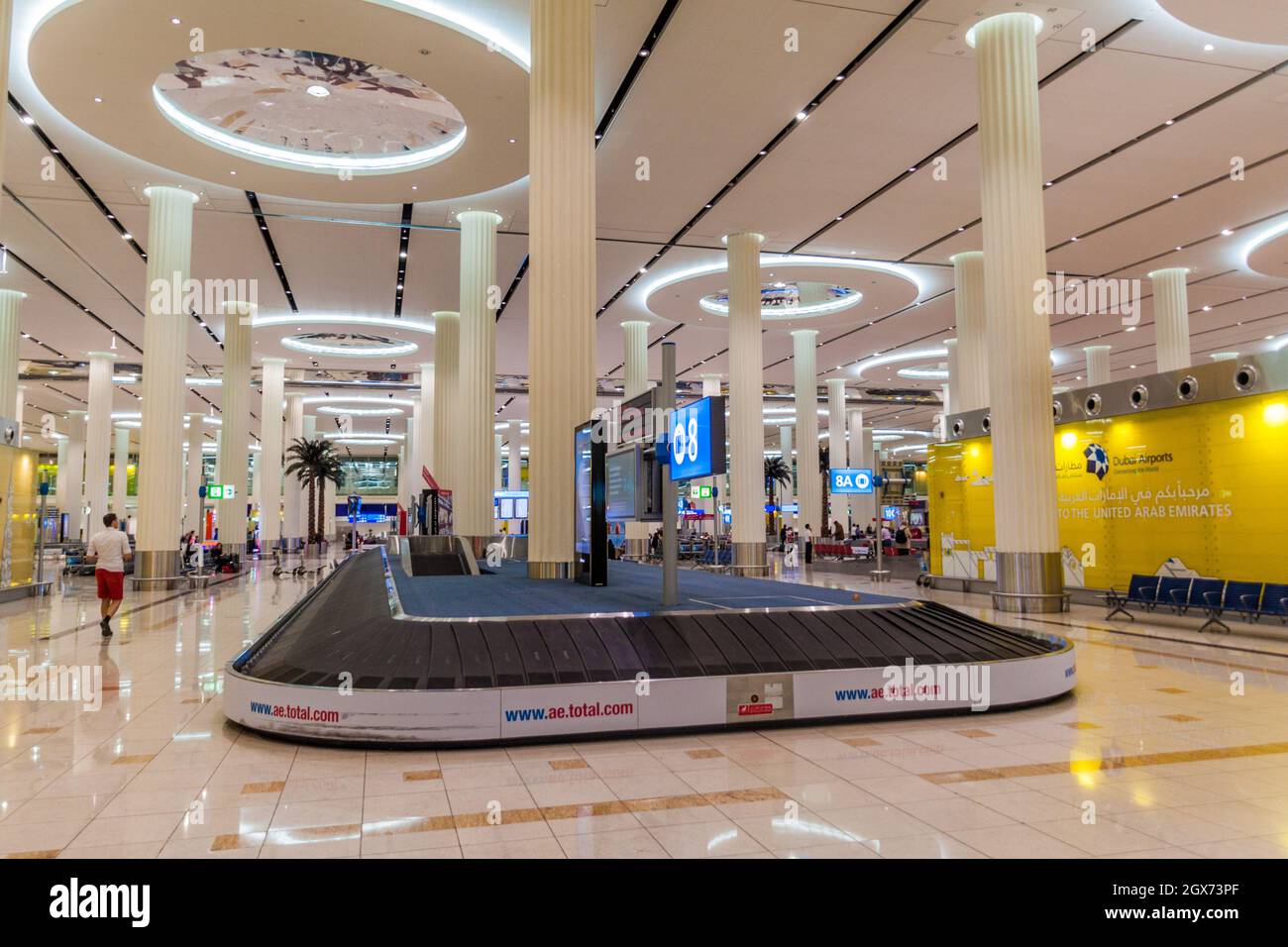 DUBAI, UAE OCTOBER 21, 2016 Baggage reclaim area of Terminal 3 of