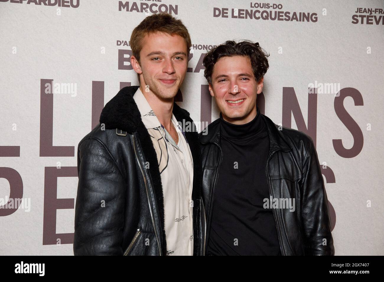 Benjamin Voisin, Vincent Lacoste attending the premiere of Illusions  Perdues held at the UGC Normandie in Paris, France on October 4, 2021.  Photo by David Boyer/ABACAPRESS.COM Stock Photo - Alamy