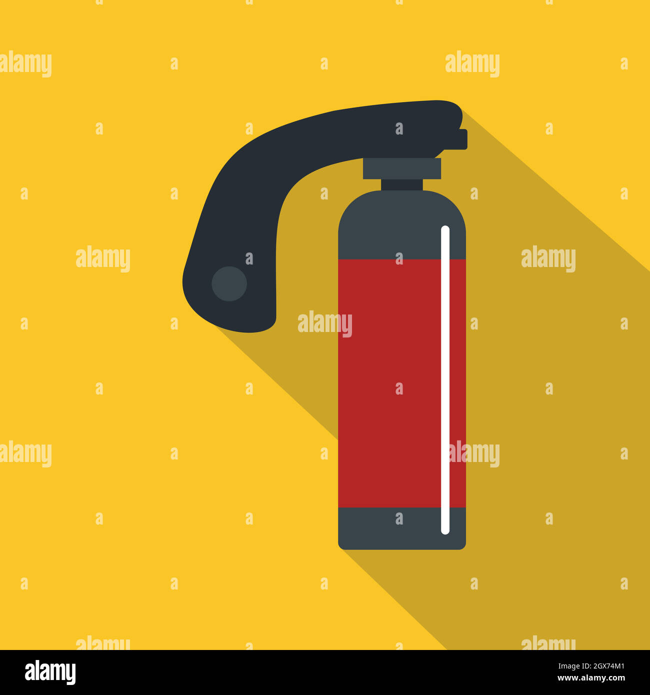 Gas cylinder icon, flat style Stock Vector