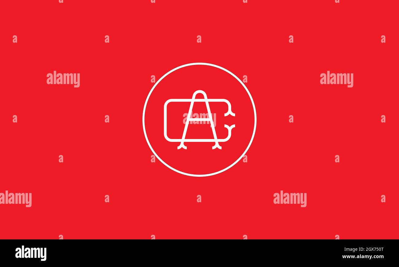 LETTER C A LOGO DESIGN WITH NEGATIVE SPACE EFFECT FOR ILLUSTRATION USE Stock Vector