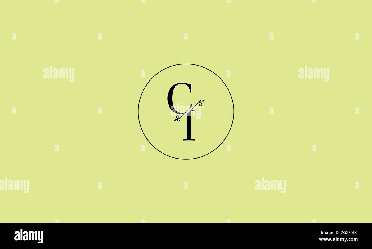 LETTERS CI LOGO DESIGN WITH NEGATIVE SPACE EFFECT FOR ILLUSTRATION USE Stock Vector