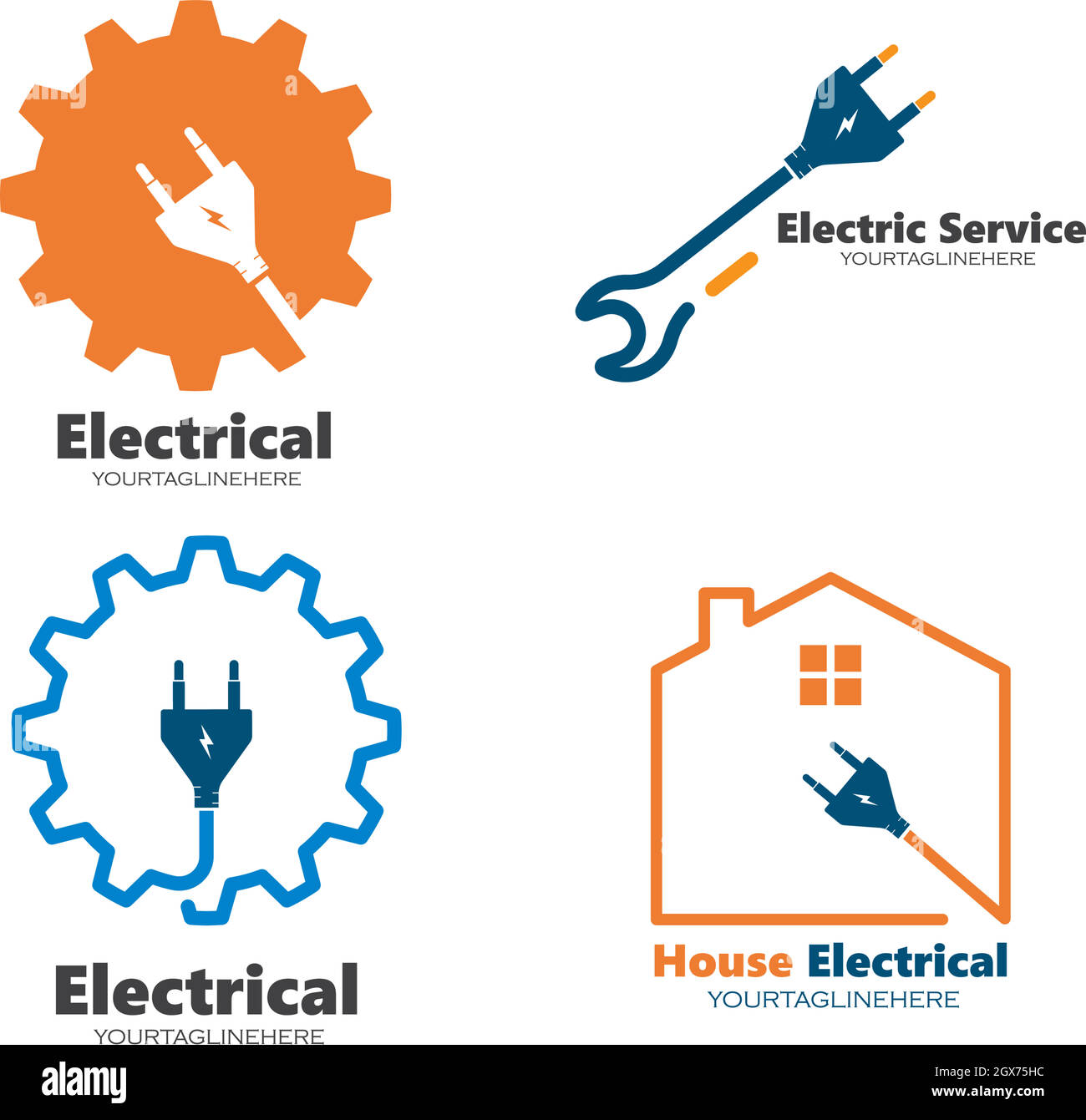 electrical-service-and-installation-logo-icon-vector-stock-vector-image