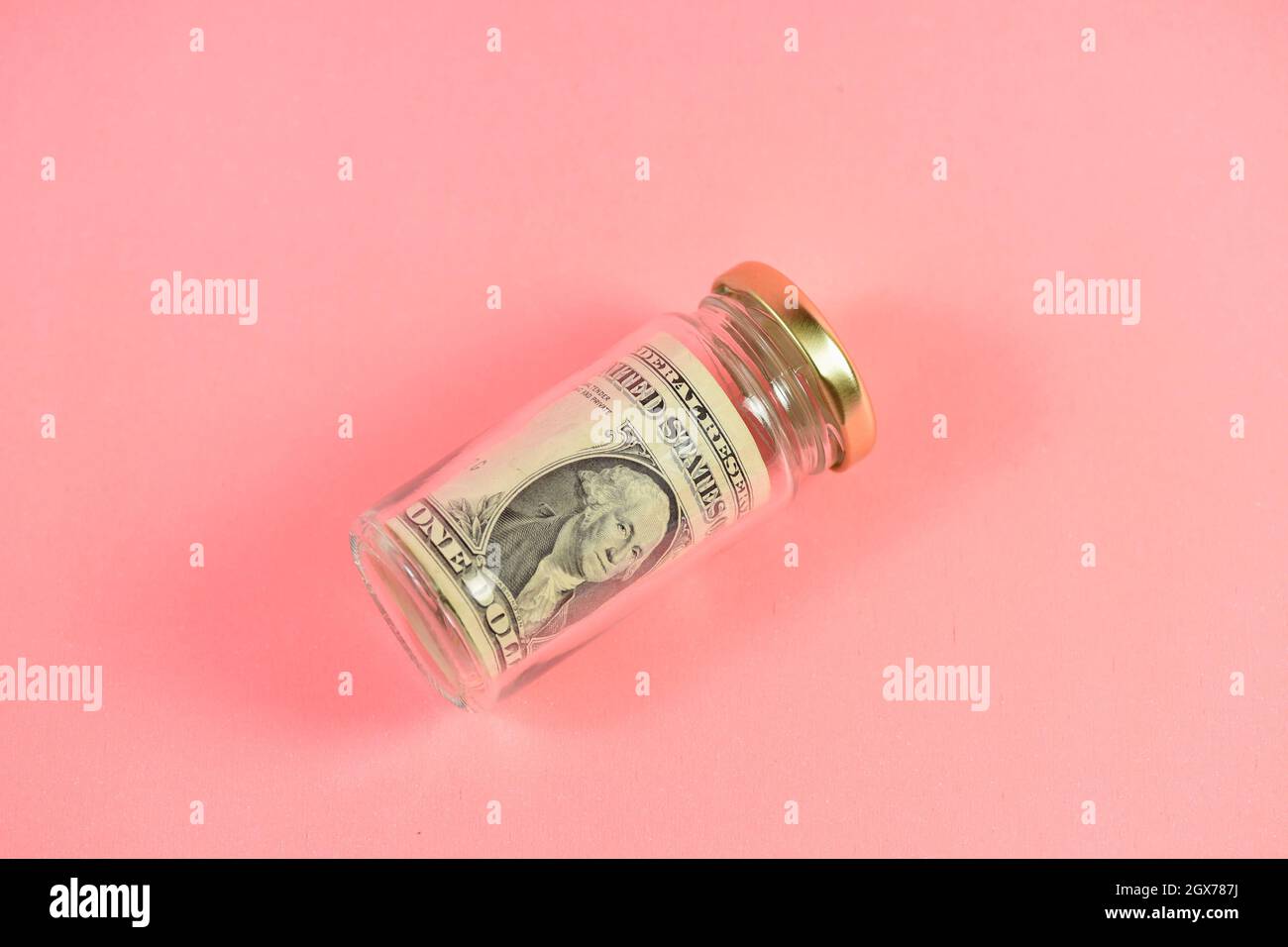 Concept of value and savings of US dollars Stock Photo