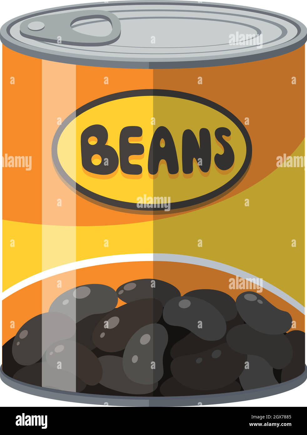 Black beans in aluminum can Stock Vector Image & Art Alamy