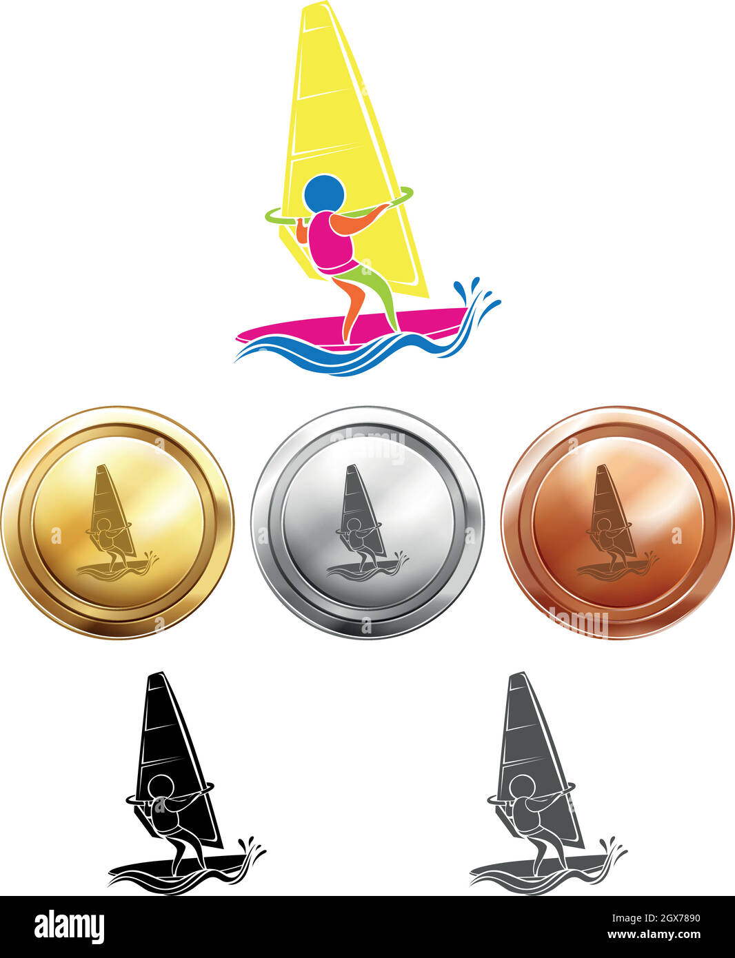 Different medals for sailing Stock Vector Image & Art Alamy