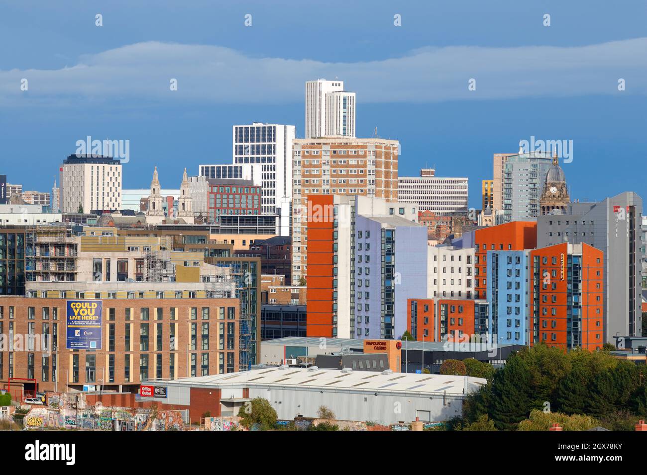 Leeds City Centre. Yorkshire's tallest building 'Altus House' student ...