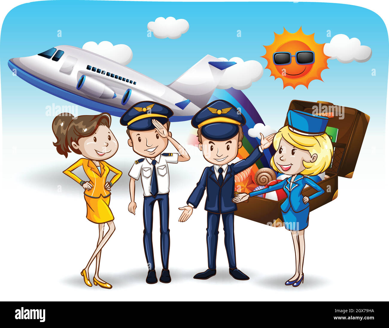 Cabin crew Stock Vector