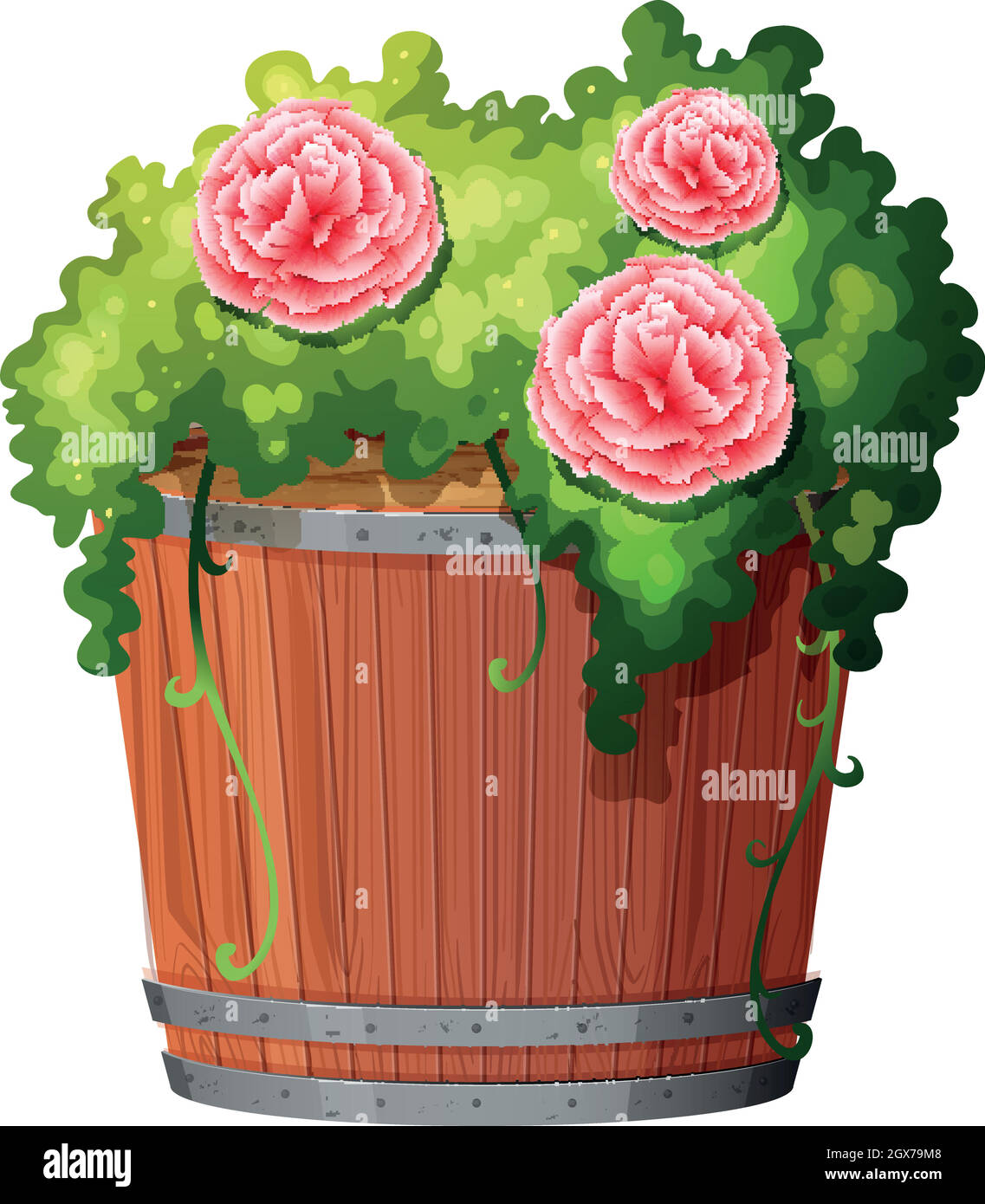 Plant in pot with soil isolated Stock Vector Image & Art - Alamy