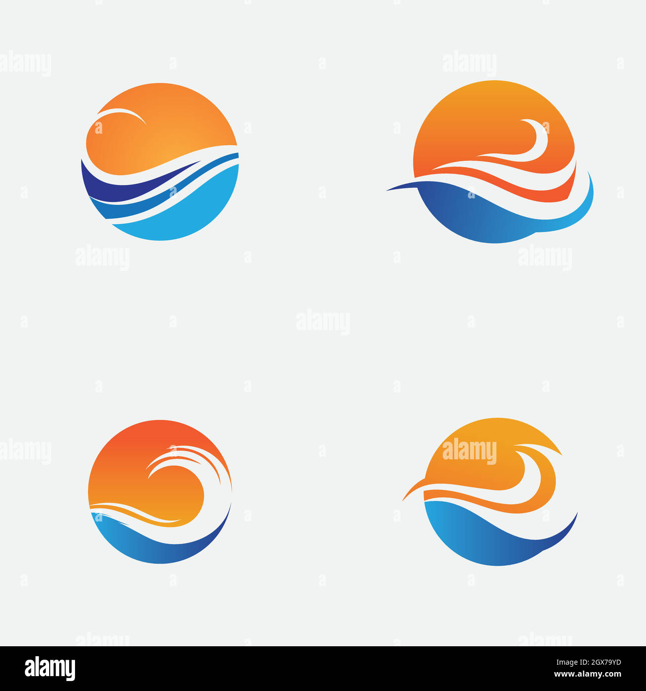 Wave ocean abstract icon logo vector hi-res stock photography and ...