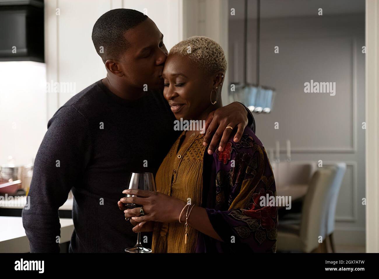 NEEDLE IN A TIMESTACK, from left Leslie Odom Jr, Cynthia Erivo, 2021