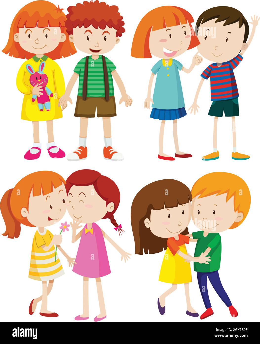 Happy children fun on Stock Vector Images - Alamy