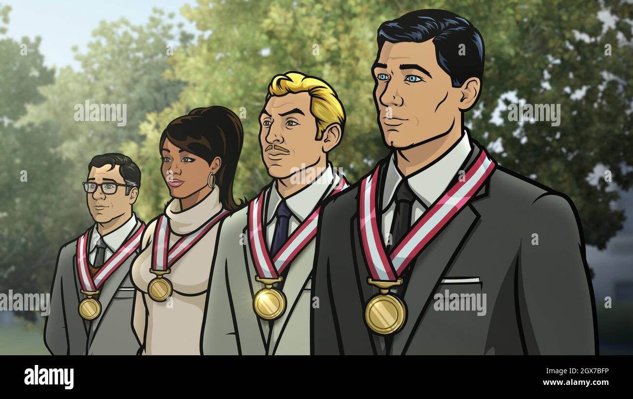 ARCHER, from left Cyril Figgis (voice Chris Parnell), Lana Kane