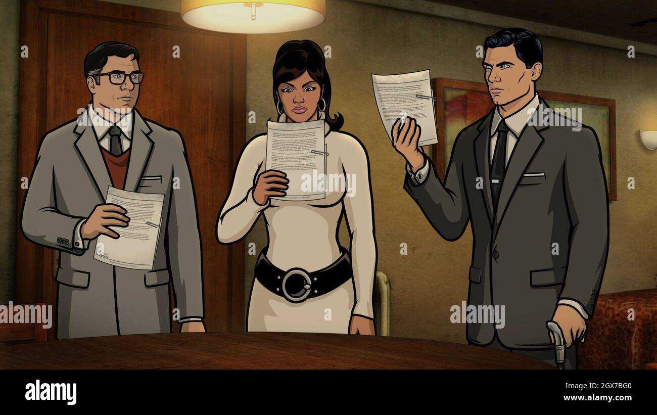 ARCHER, from left Cyril Figgis (voice Chris Parnell), Lana Kane