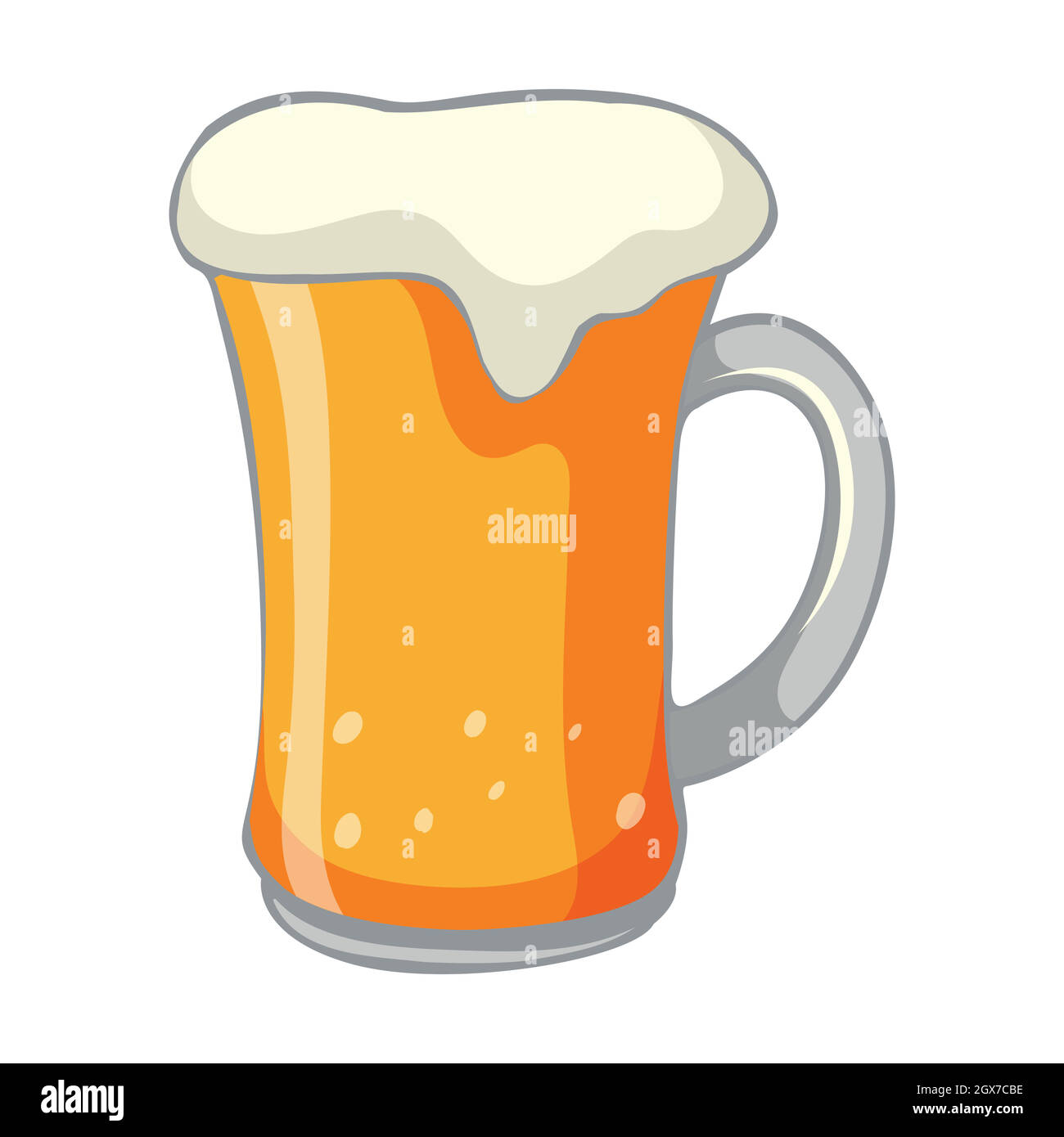 A Cold Beer on White Background Stock Vector Image & Art - Alamy