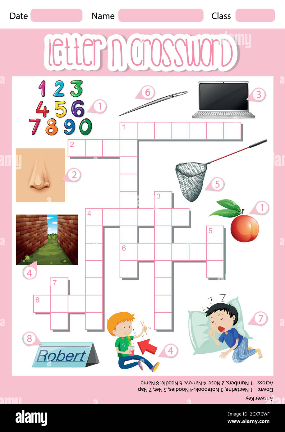Letter N crossword concept Stock Vector Image Art Alamy Letter N crossword concept Stock Vector Image Art Alamy