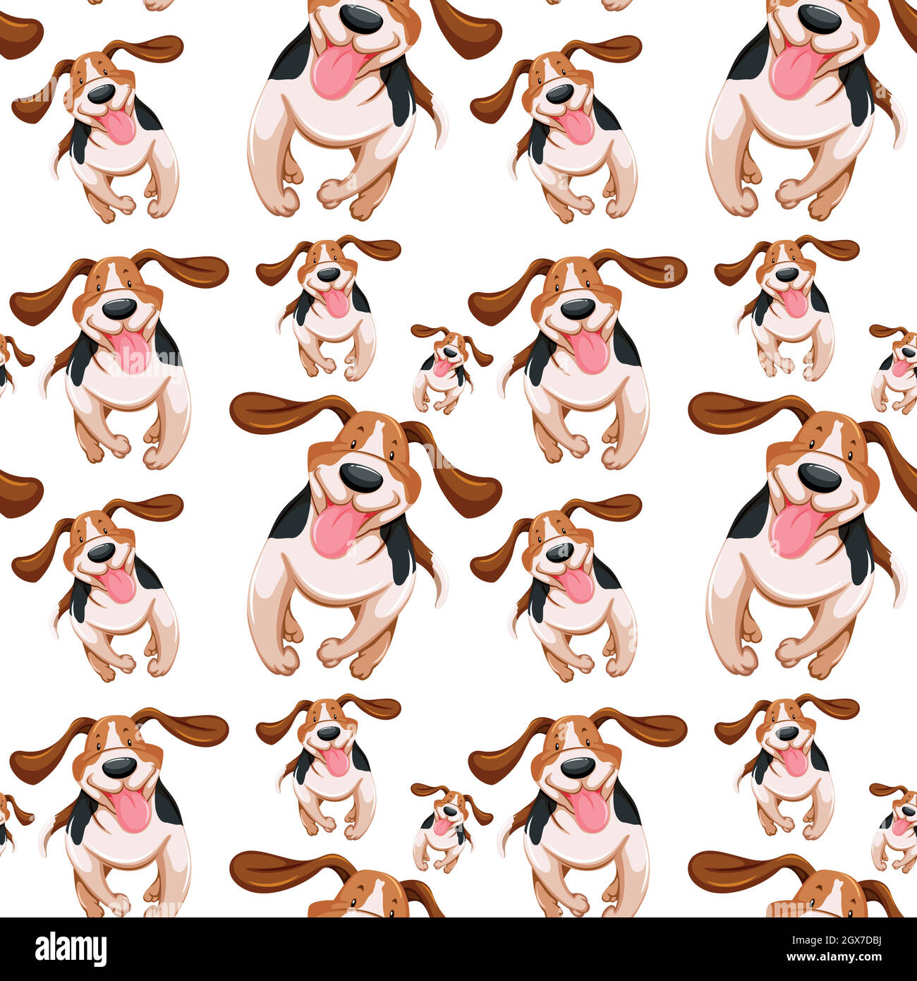 Seamless background design with little dogs Stock Vector Image & Art ...