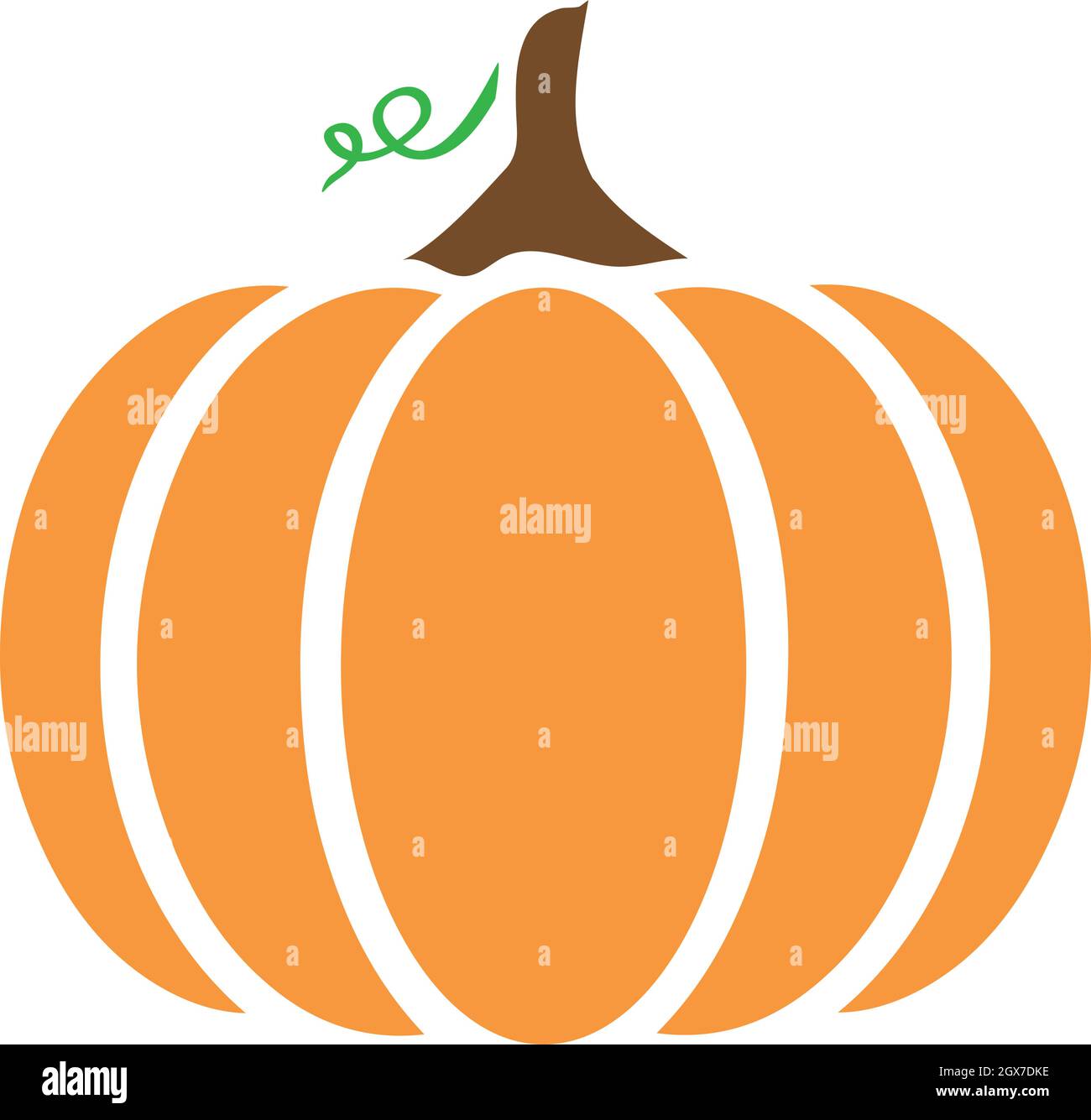 vector illustration of a pumpkin isolated on white background. Thanksgiving day pumpkin, fall. Stock Vector
