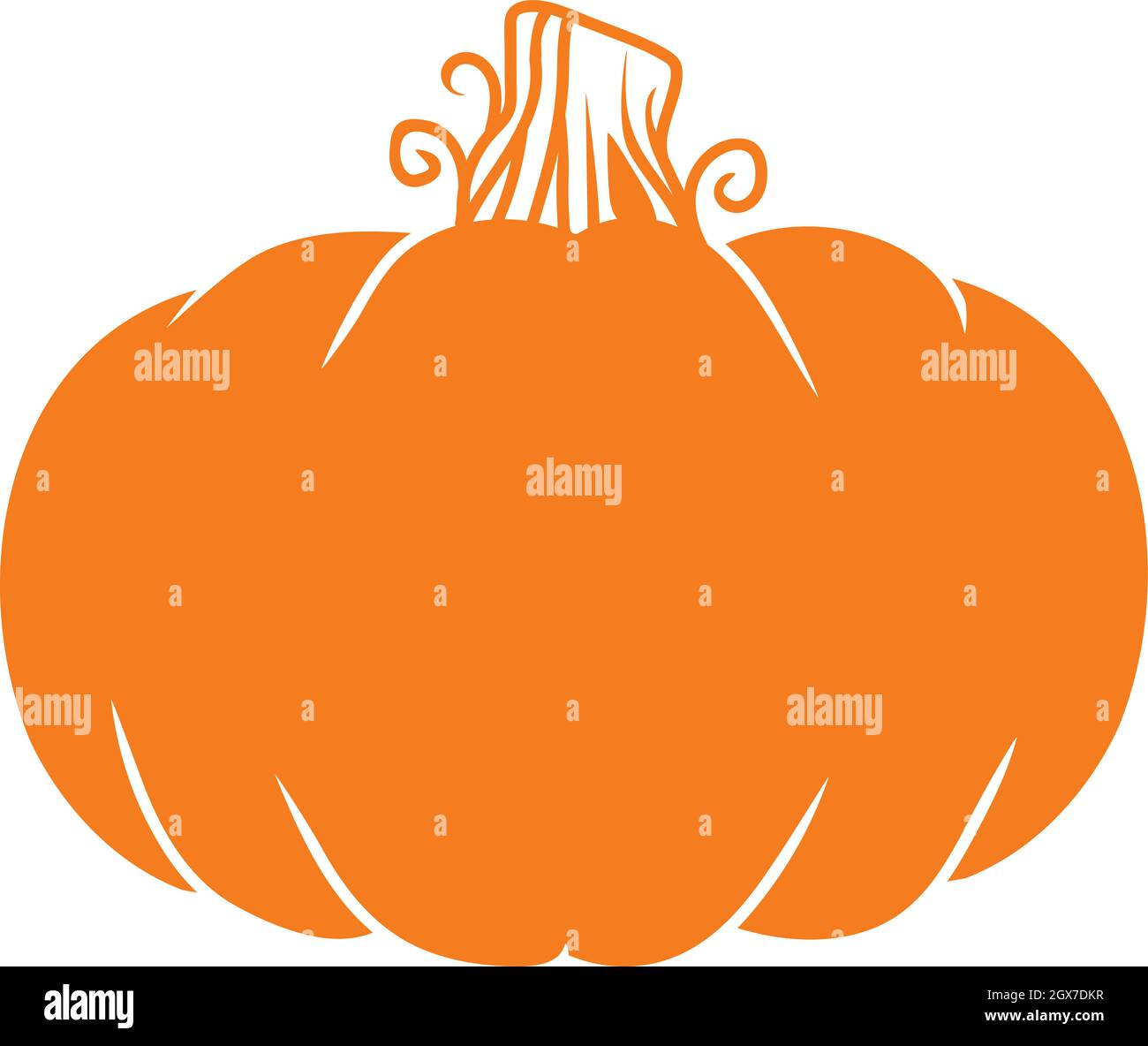 vector illustration of a pumpkin isolated on white background. Thanksgiving day pumpkin, fall. Stock Vector