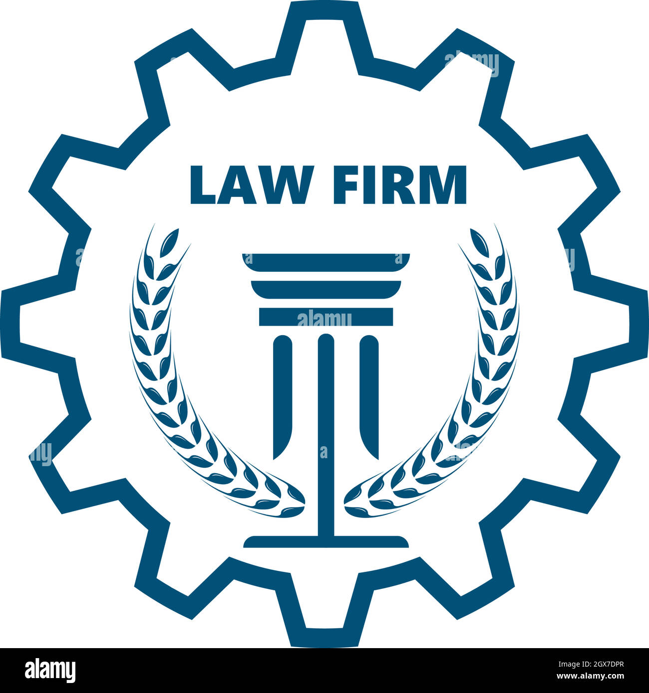 lawyer logo vector icon Stock Vector