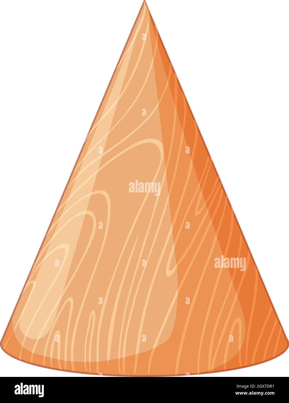 Wooden cone shape 3D object Stock Vector Image & Art Alamy
