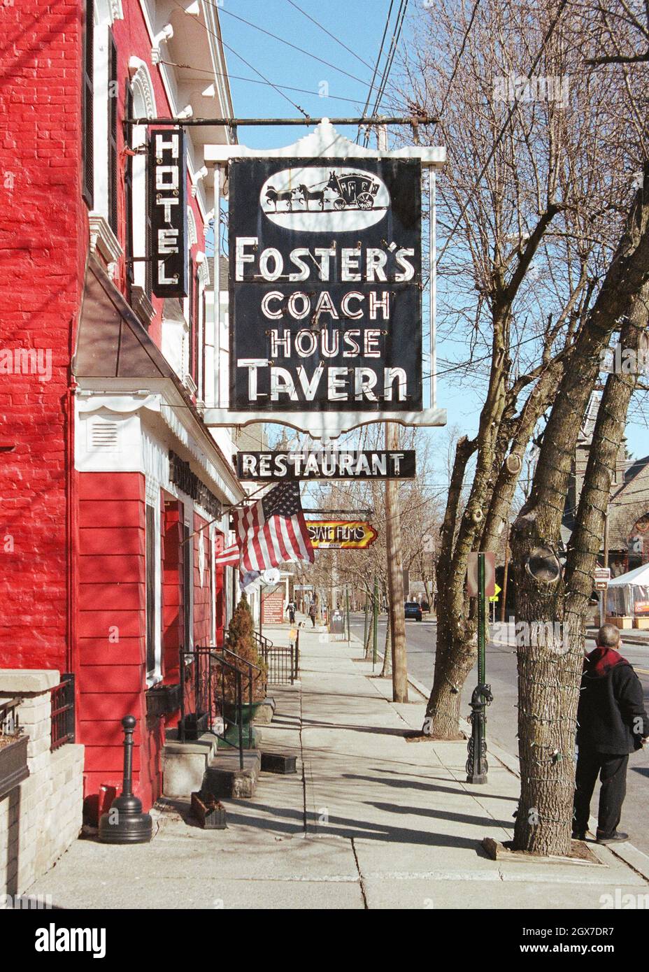 Fosters Coach House Tavern sign, in Rhinebeck, New York Stock Photo - Alamy