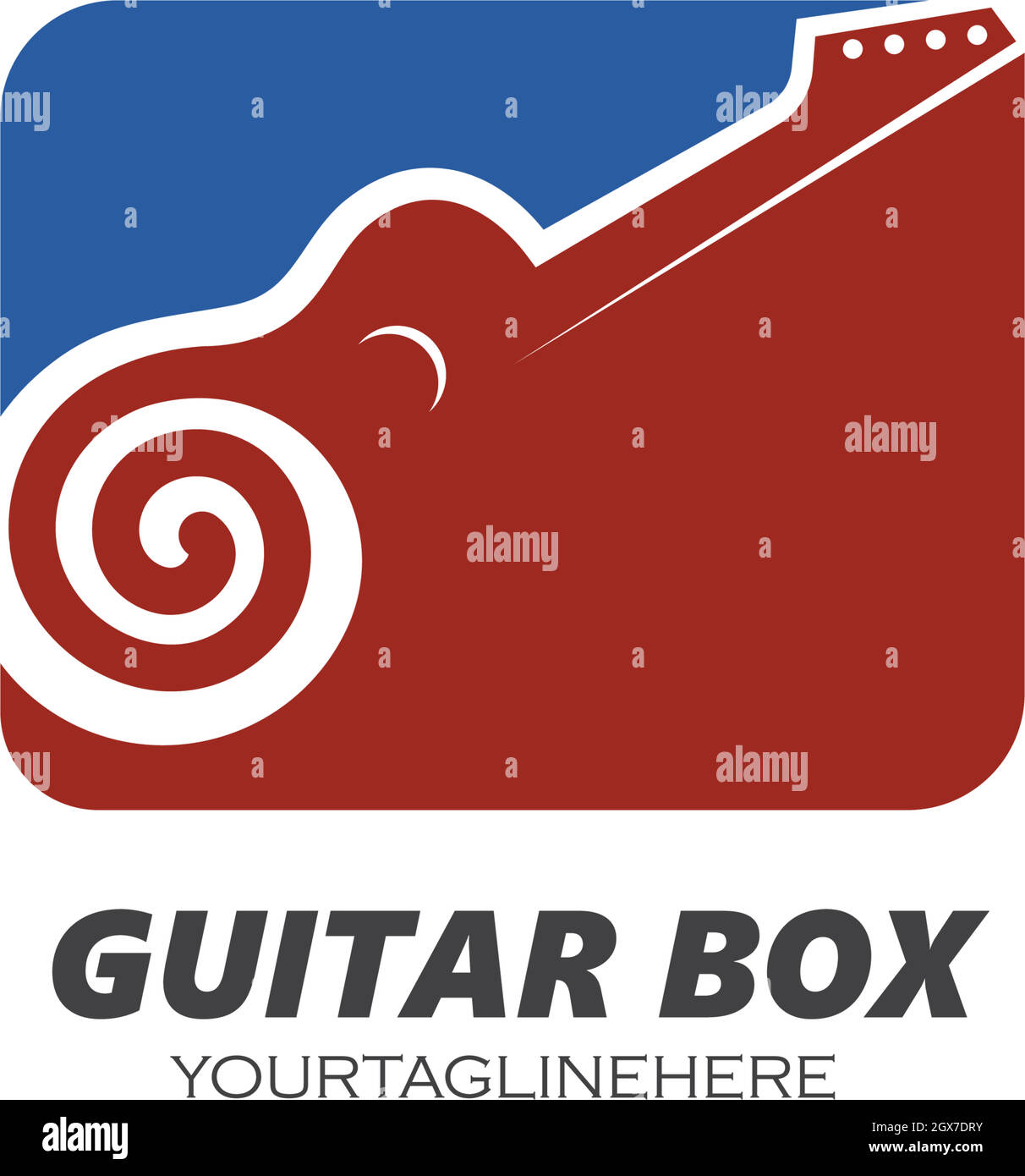 guitar icon logo vector illustration design Stock Vector