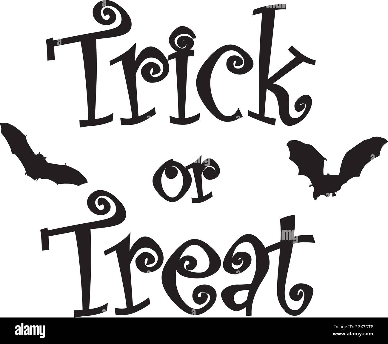 vector illustration of Halloween background, trick or treat with flying