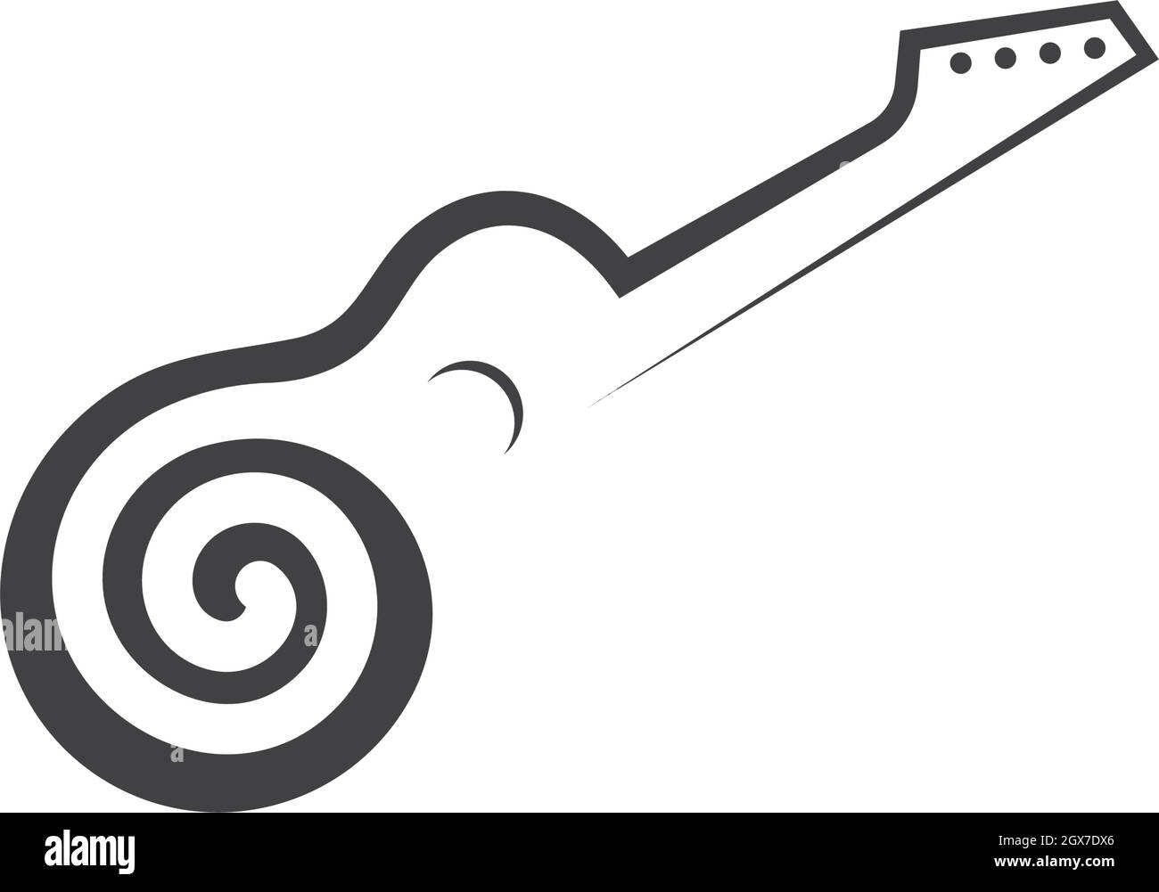 guitar icon logo vector illustration design Stock Vector