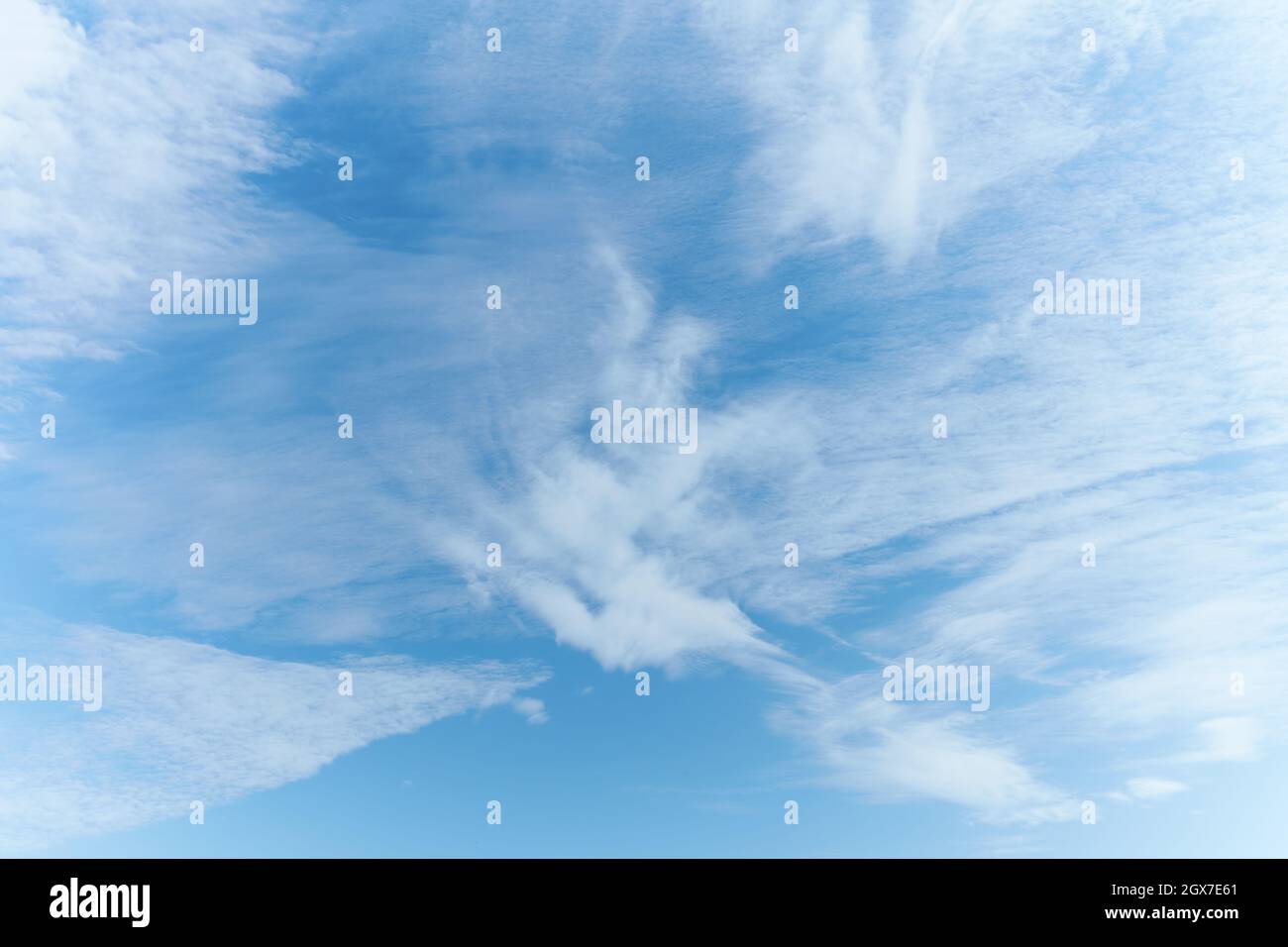 Blue sky with white cloud. Copy space Stock Photo - Alamy