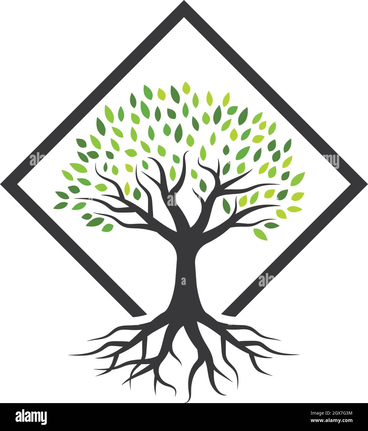 Tree icon logo template vector illustration Stock Vector Image & Art ...