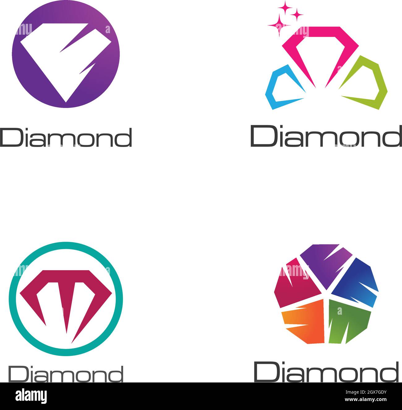 Diamond logo vector icon template Stock Vector Image & Art - Alamy