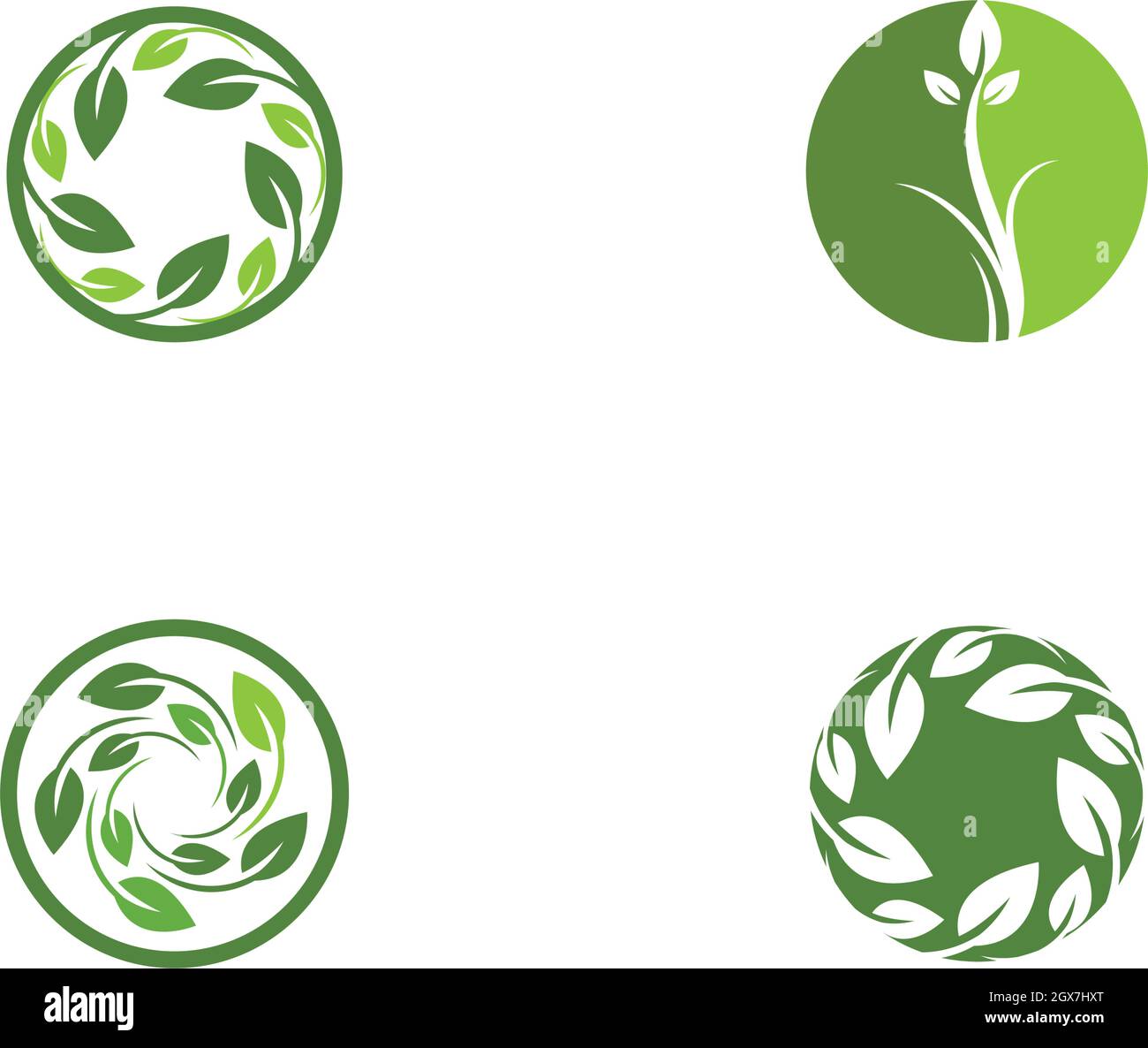 Logos of green leaf ecology nature element vector icon Stock Vector ...