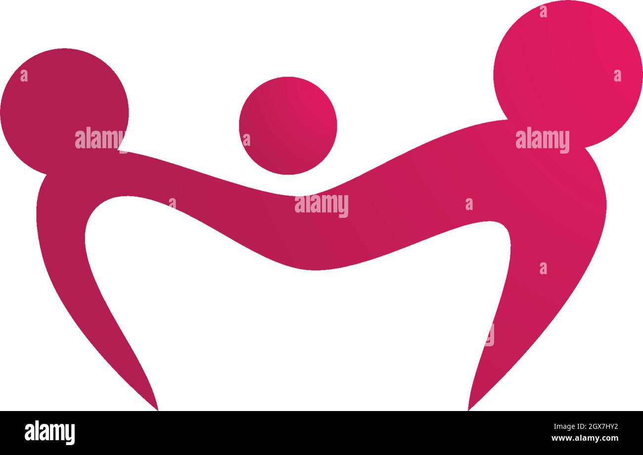 Adoption and community care Logo template vector icon Stock Vector