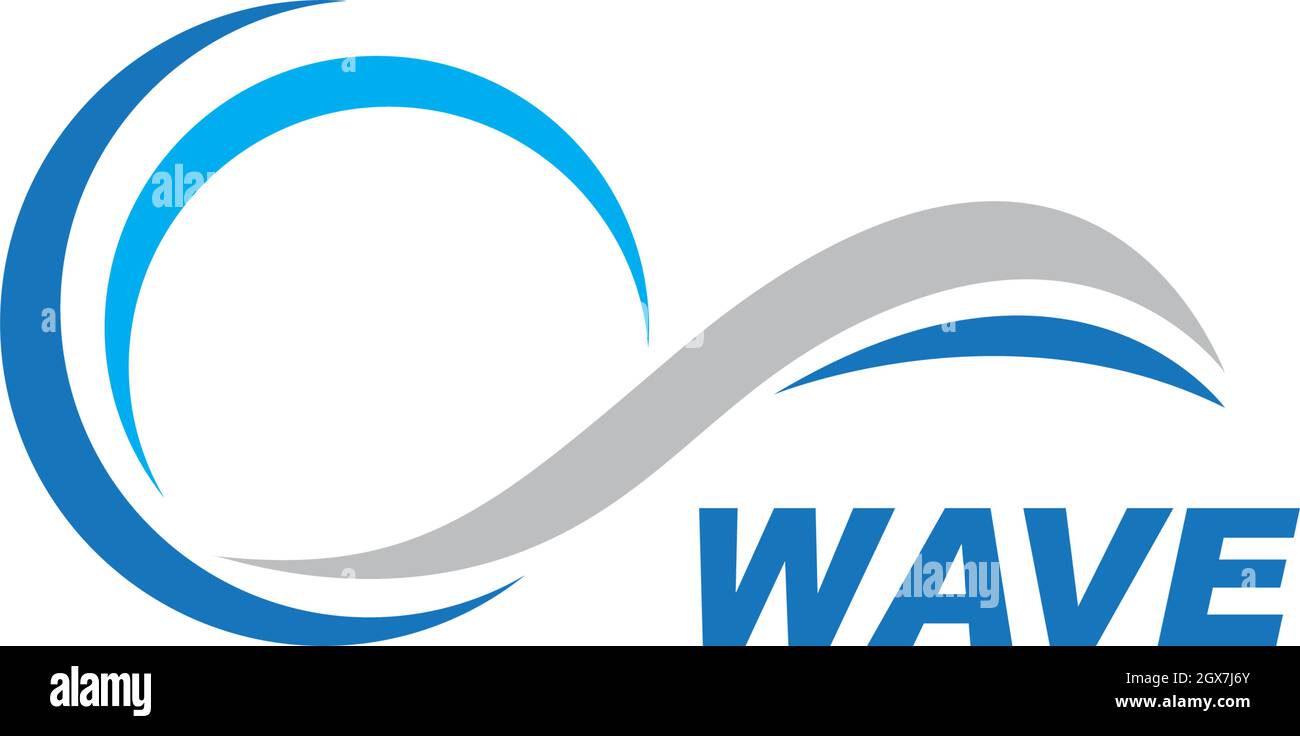 Water Wave symbol and icon Logo Template vector Stock Vector Image ...
