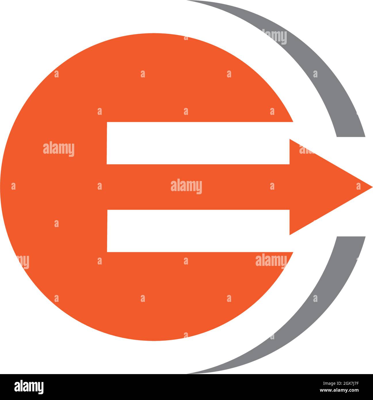 E Letter arrow Logo Business Template Vector icon Stock Vector