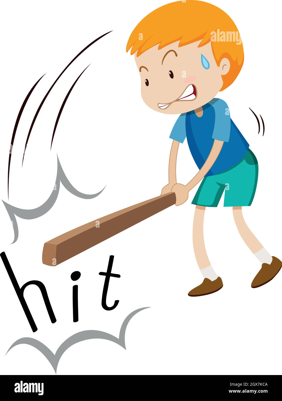 Boy stick fighting Stock Vector Images Alamy