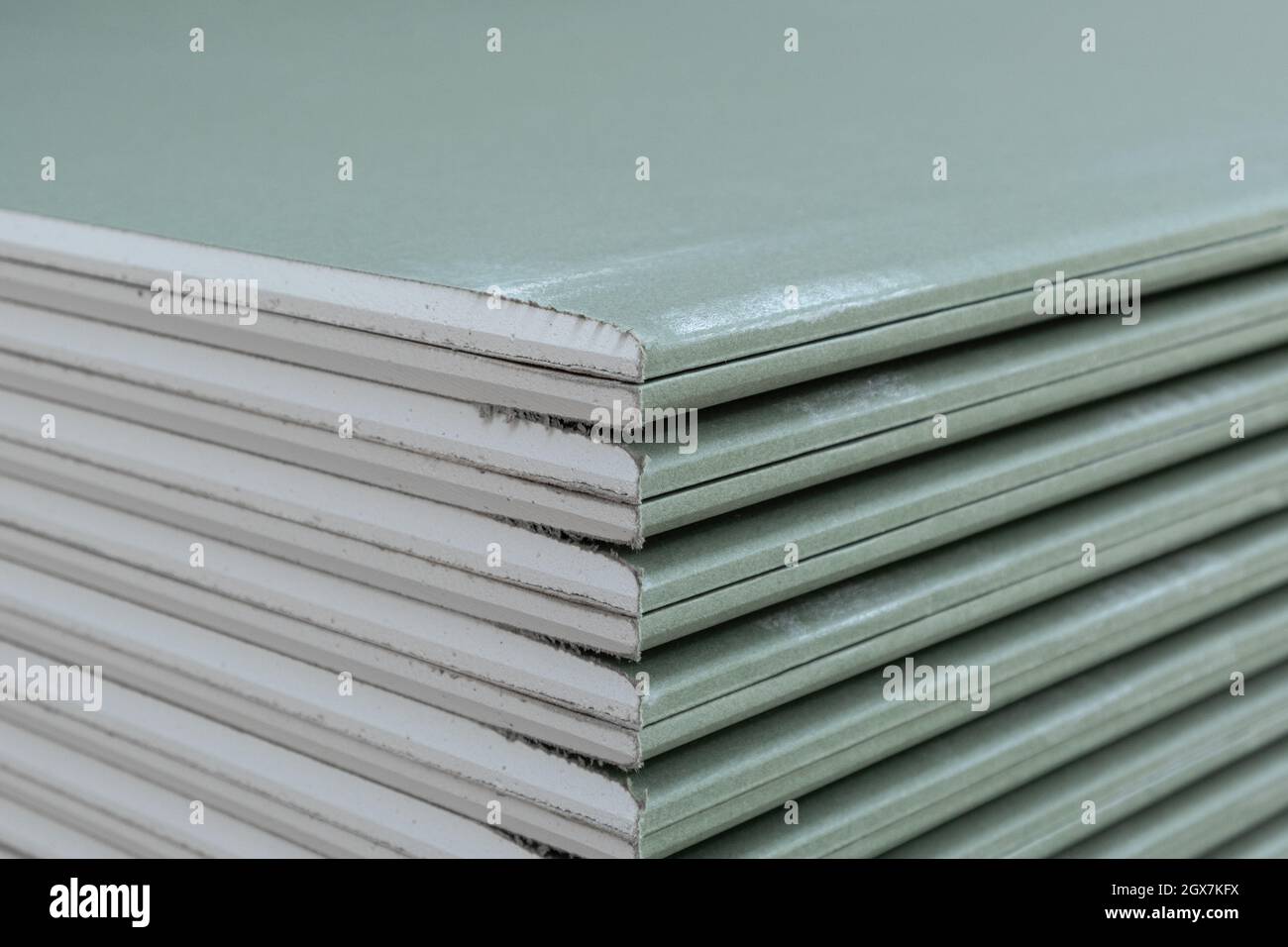 Green Gypsum plasterboard Drywall with moisture water resistant