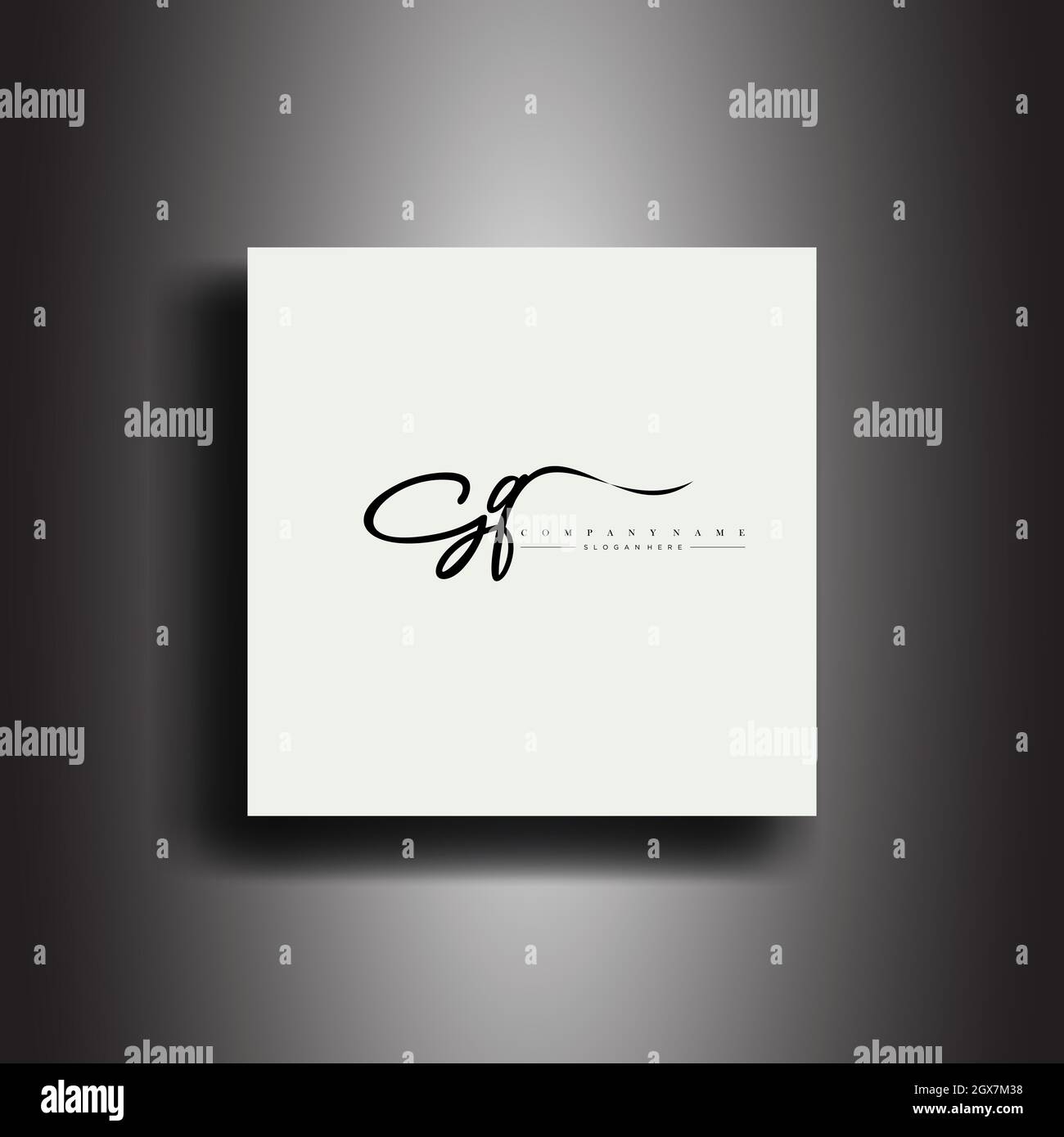 GQ Signature style monogram.Calligraphic lettering icon and handwriting ...