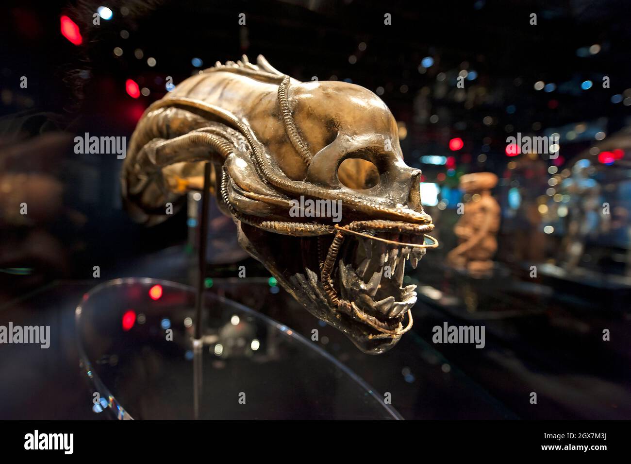 Alien based on design by H.R. Giger on display at the Academy Museum of Motion Pictures, Los Angeles, California Stock Photo