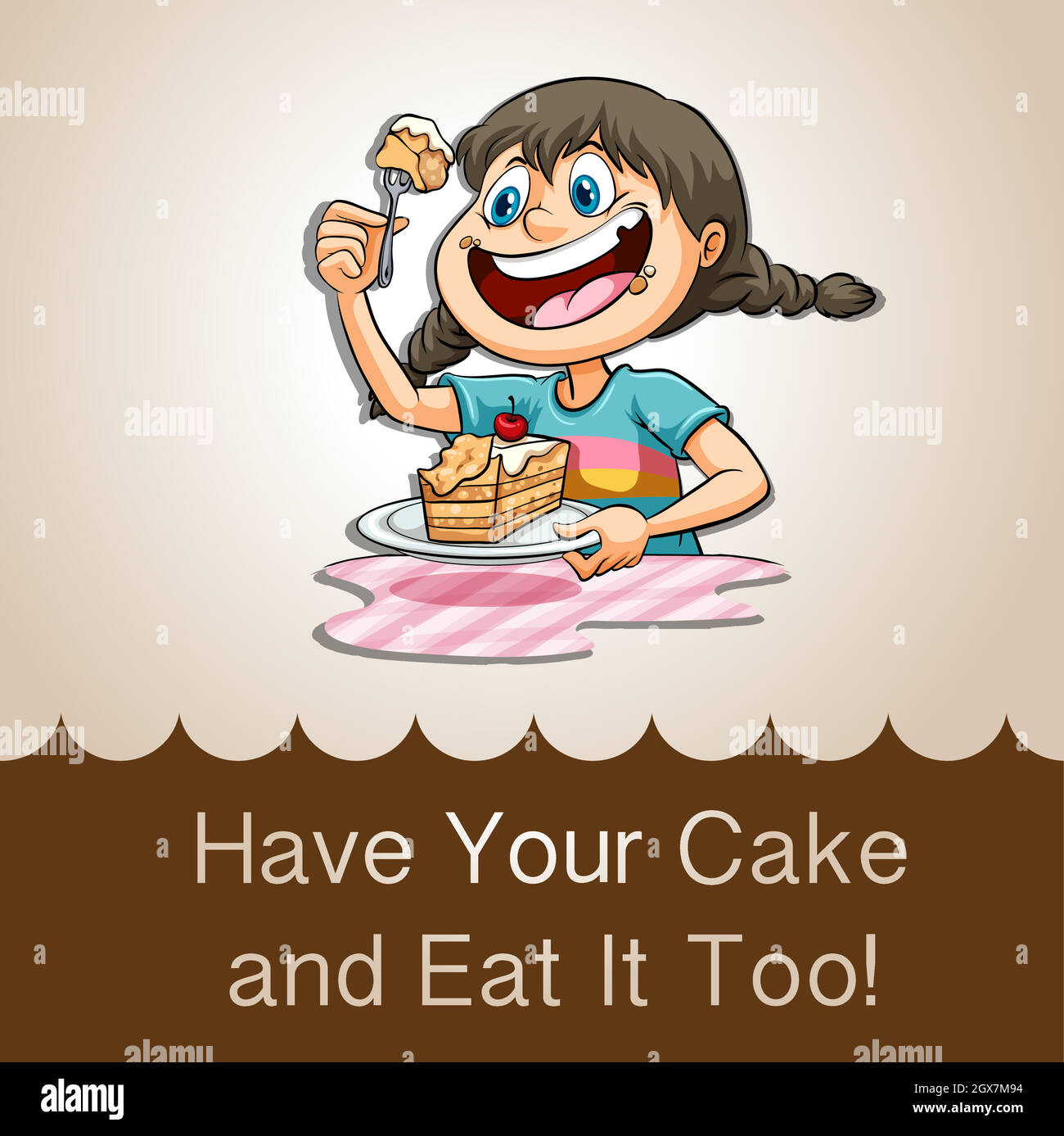 Have your cake and eat it too Stock Vector Image & Art Alamy
