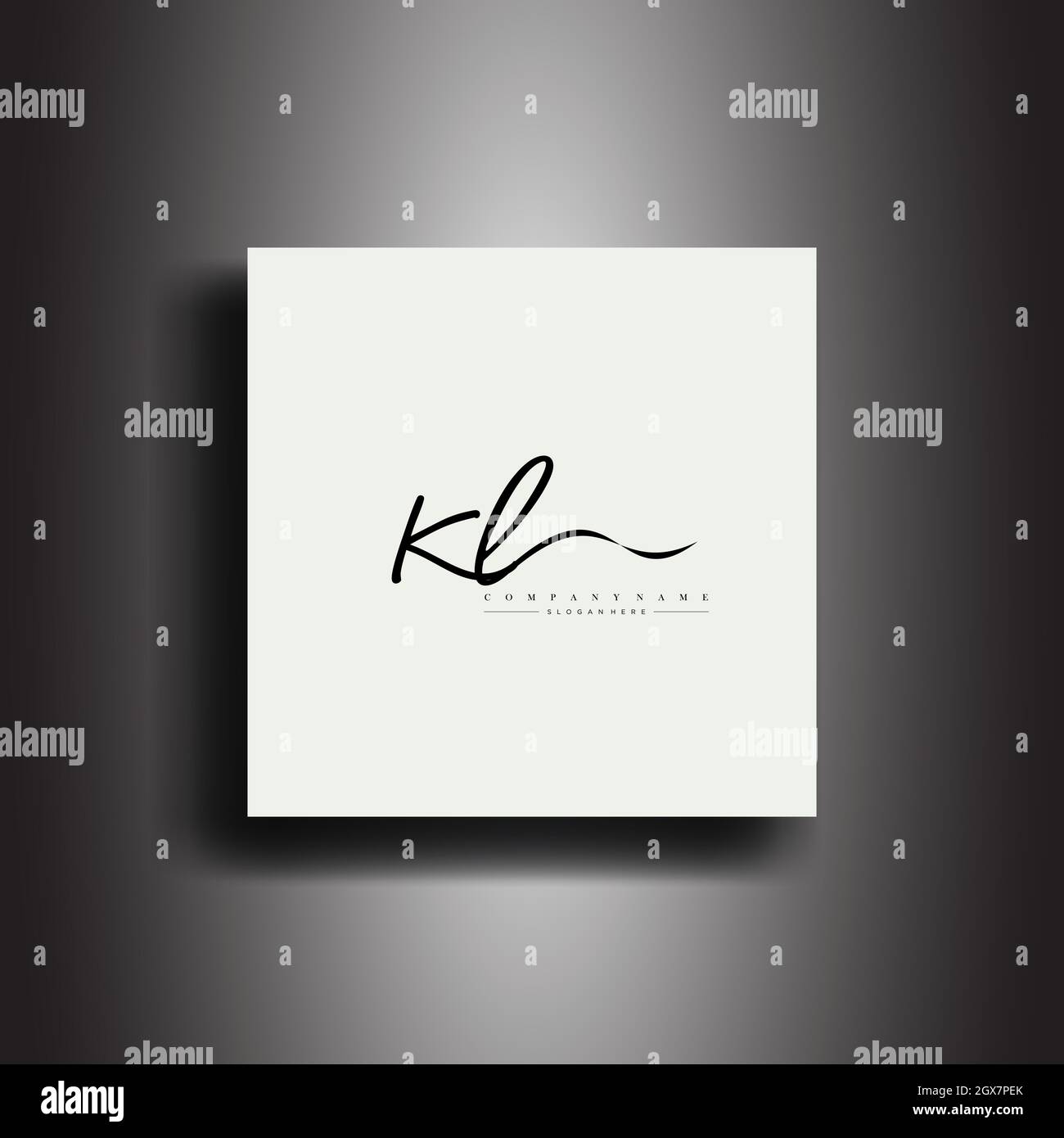KL Signature style monogram.Calligraphic lettering icon and handwriting ...