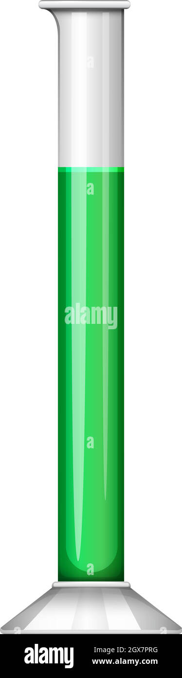 Test tube with green liquid Stock Vector Image & Art - Alamy