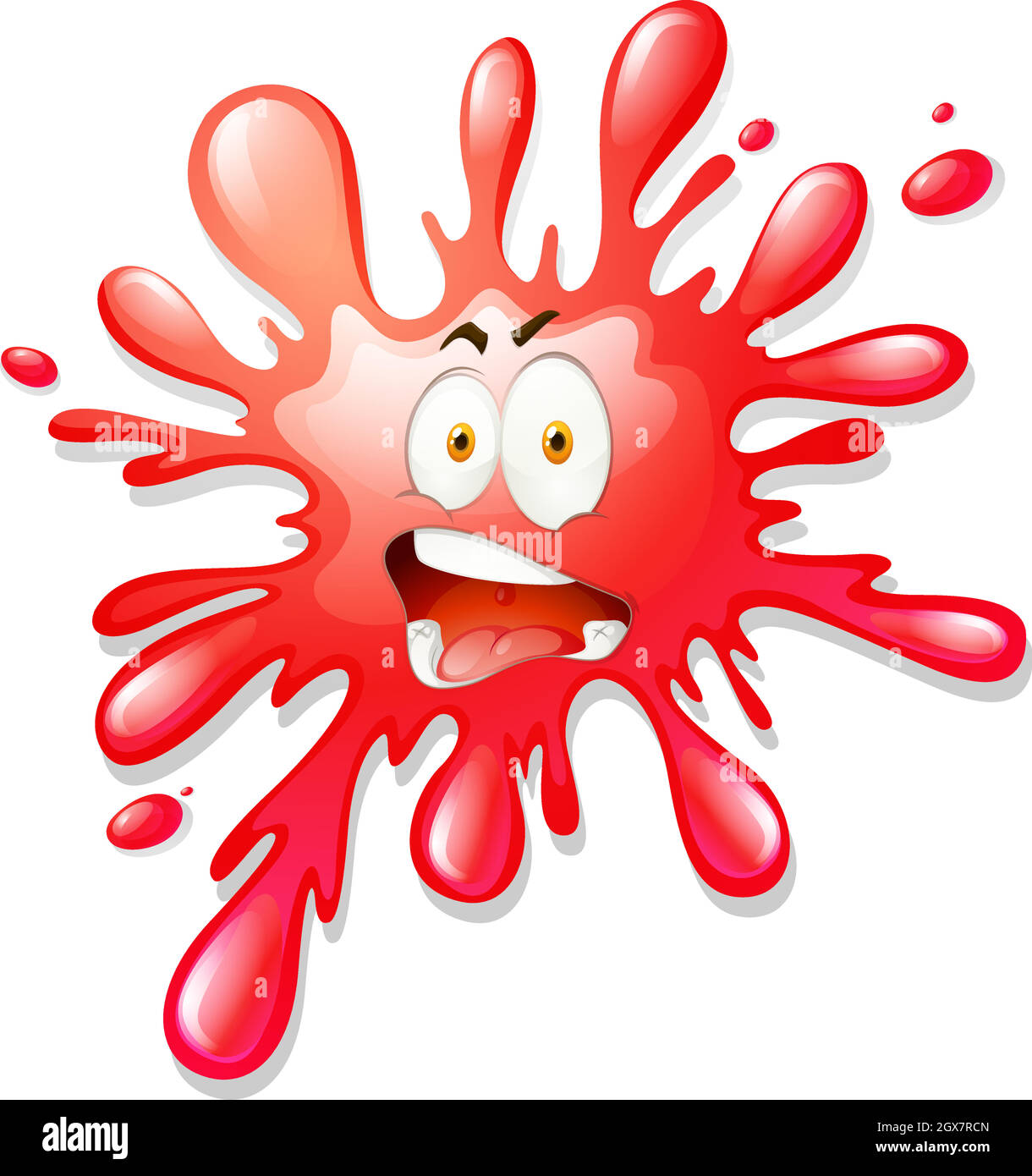 Red facial expression splash Stock Vector Image & Art Alamy