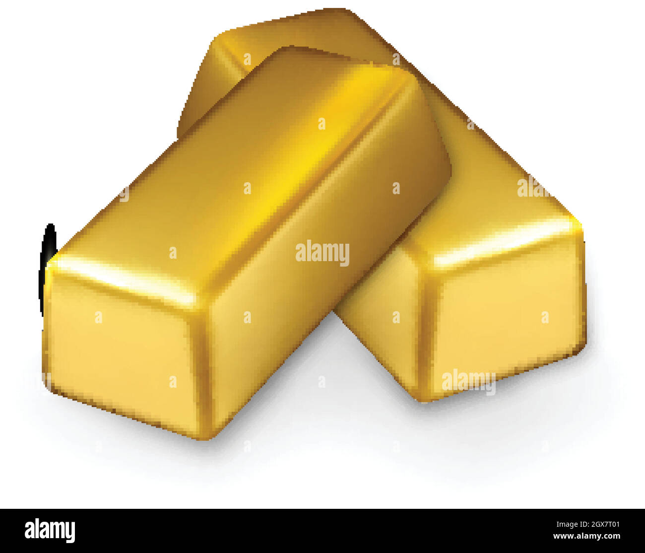 Gold Bar Stack Finance Investment Treasure Vector Stock Vector Image ...